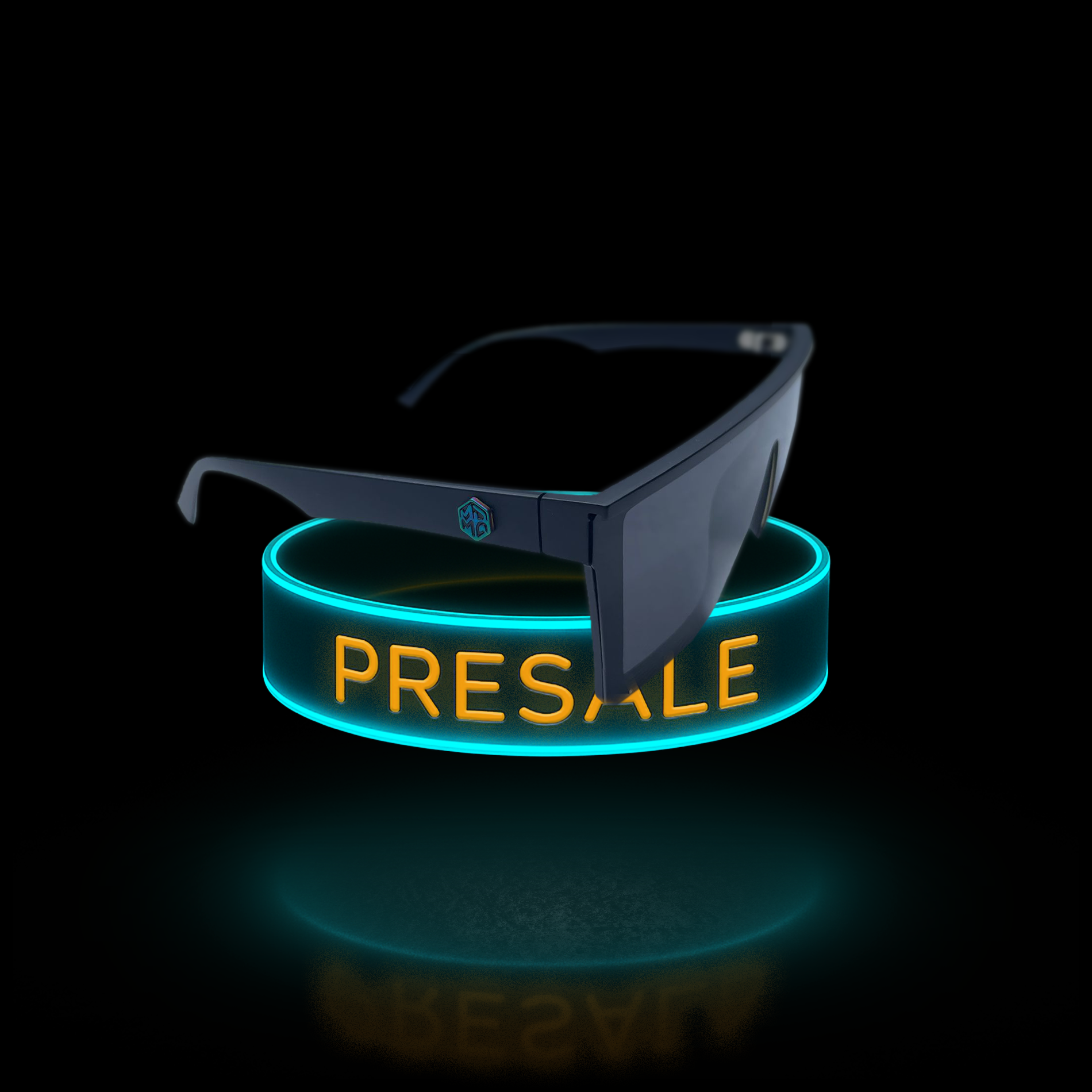 Techno Sonnenbrille Schwarz