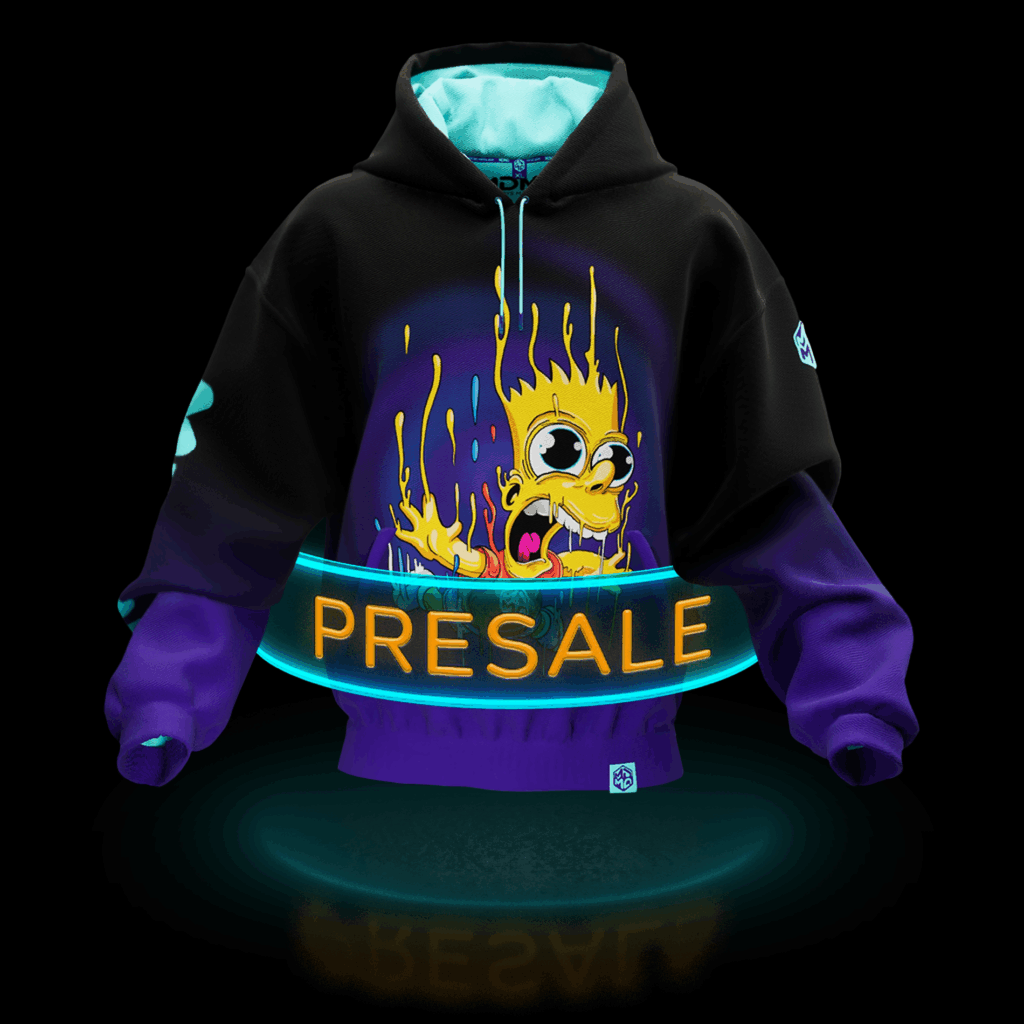 Acidbart Hoodie Black Purple