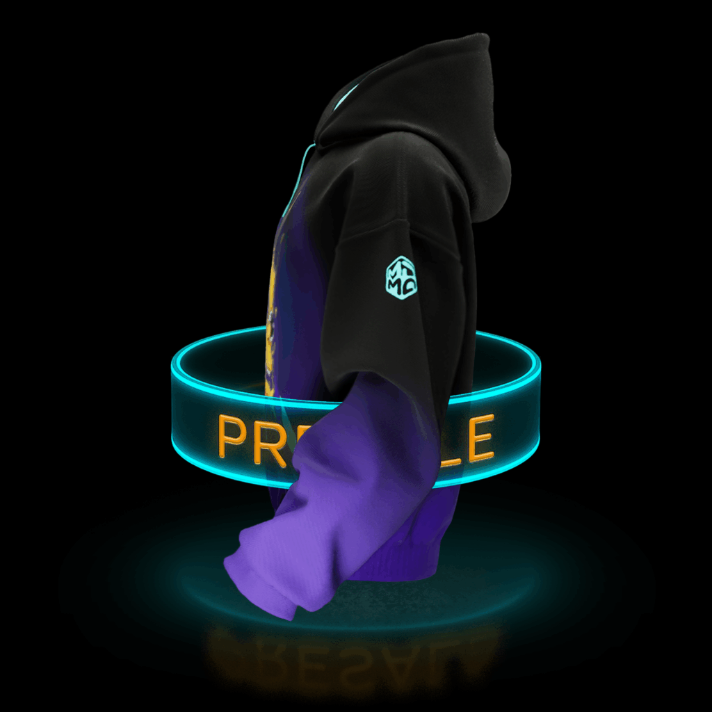 Acidbart Hoodie Black Purple